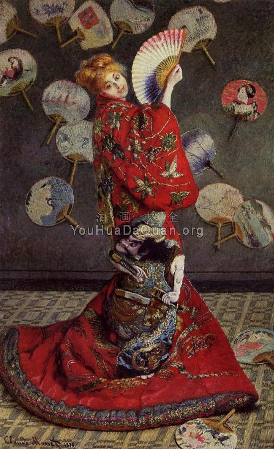 Camille Monet in Japanese Costume - 克劳德·莫奈